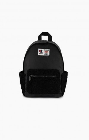 Champion 1919 Logo Teddy Backpack Miesten Laukut Mustat | 6912-WRFJU