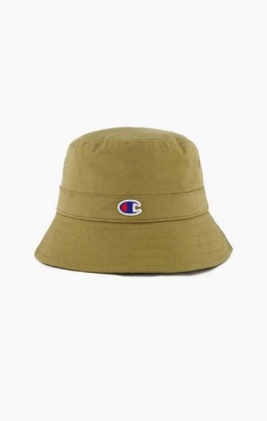 Champion C Logo Patch Bucket Hat Miesten Hatut Oliivinvihreä Vihreä | 6419-LXRBA