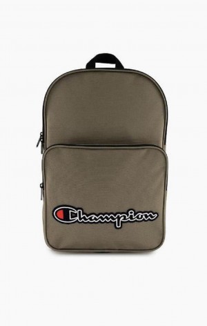 Champion Felt Script Logo Air Mesh Backpack Miesten Laukut Ruskea | 0473-ZJAFH