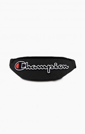 Champion Felt Script Logo Air Mesh Belt Bag Miesten Laukut Mustat | 9358-XDMSA