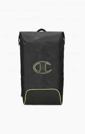 Champion Roll Top Neon Outline C Logo Backpack Miesten Laukut Mustat | 7546-MKGSN