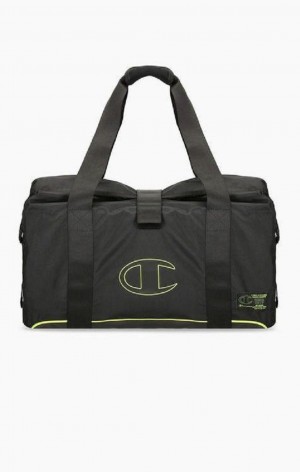 Champion Roll Top Neon Outline C Logo Duffle Bag Miesten Laukut Mustat | 6924-ENKAR