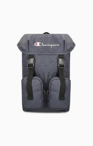 Champion Script Logo Solki Front Backpack Miesten Laukut Tummanturkoosi | 1094-LETPU