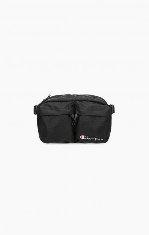 Champion Script Logo Zip Belt Bag Miesten Laukut Mustat | 5137-MWKVH