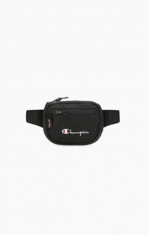 Champion Script Logo Zip Belt Bag Miesten Laukut Mustat | 5683-ZJRPW