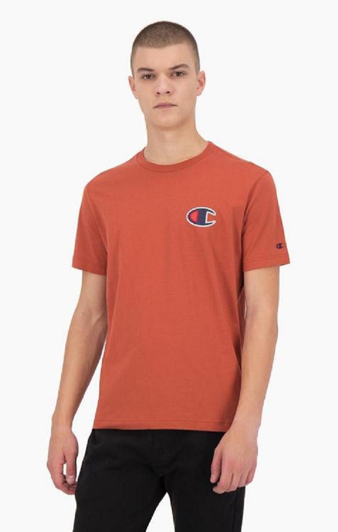 Champion Mokka C Logo Crew Neck T-Shirt Miesten T Paidat Oranssi | 4302-ROXZP