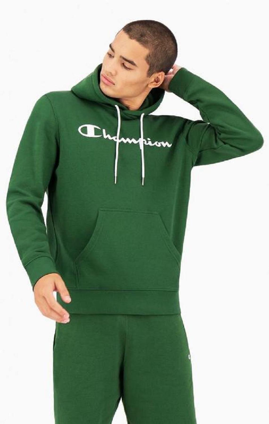 Champion Script Logo Fleece Hoodie Miesten Huppari Vaaleanvihreä | 5361-JTWSP