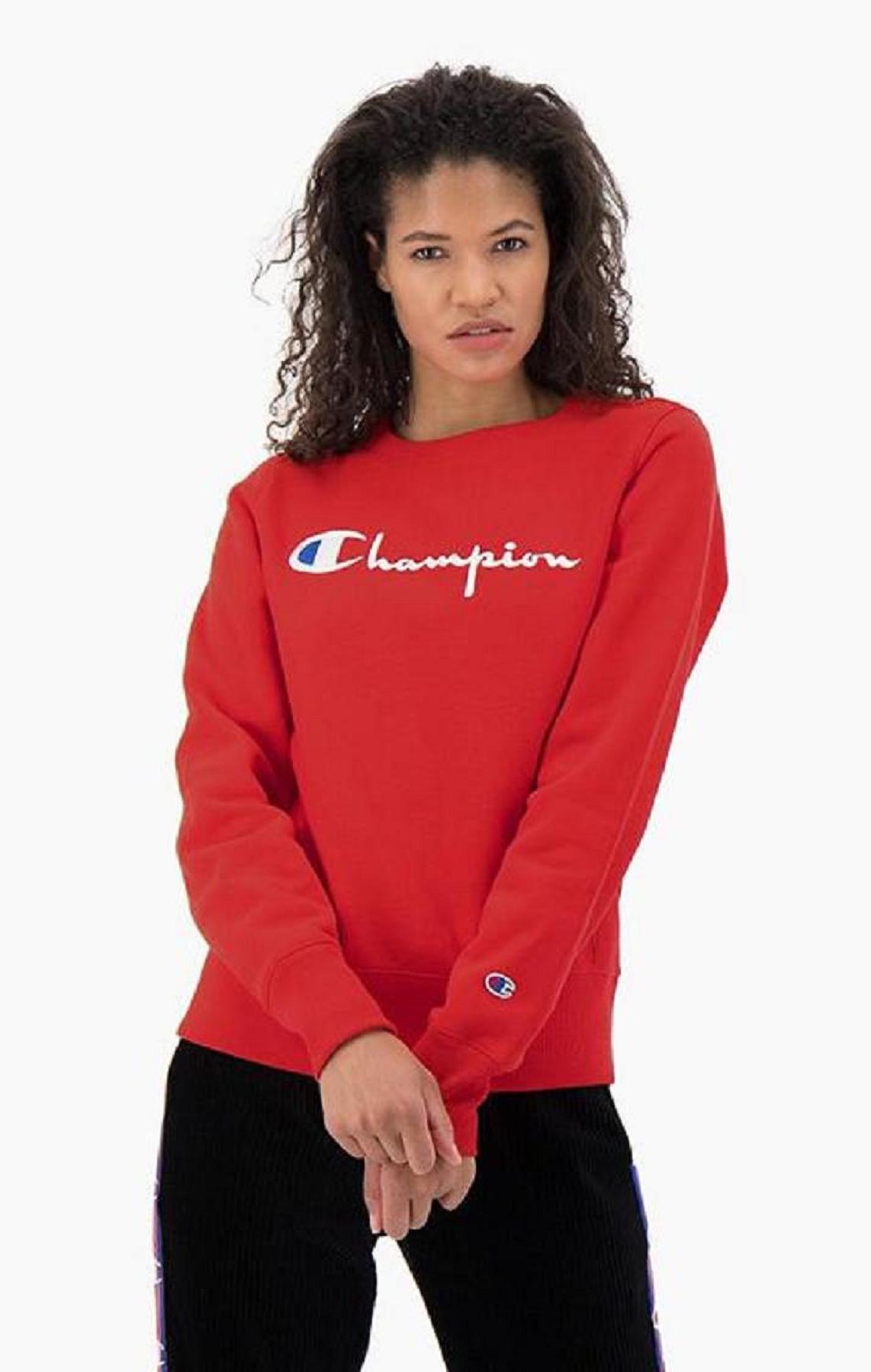 Champion Script Logo Reverse Weave Sweatshirt Naisten Puserot Punainen | 4812-RVPDT