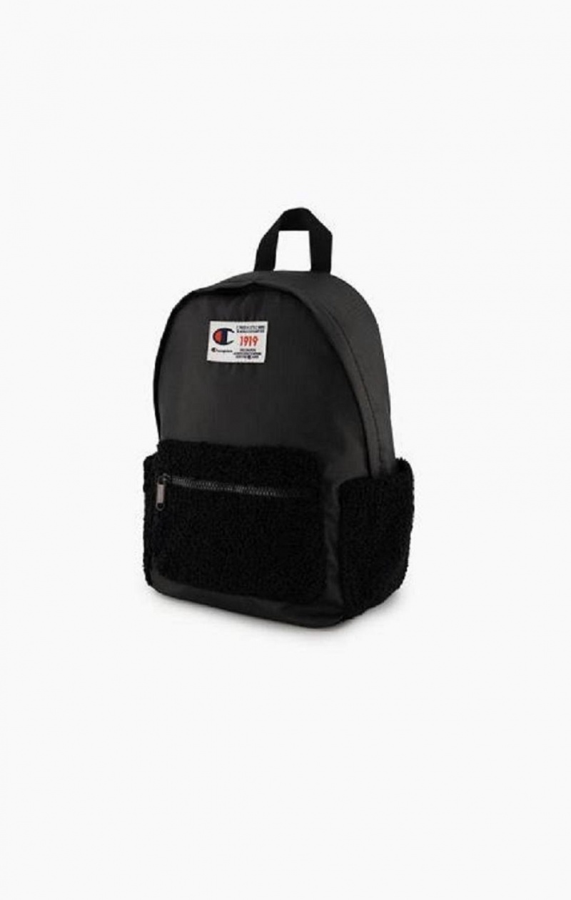 Champion 1919 Logo Teddy Backpack Miesten Laukut Mustat | 6912-WRFJU