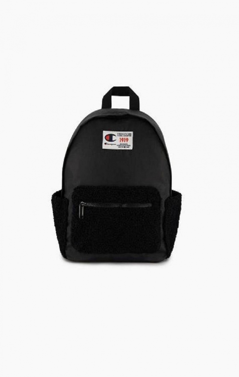 Champion 1919 Logo Teddy Backpack Miesten Laukut Mustat | 6912-WRFJU