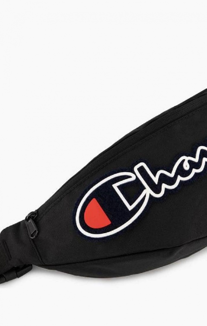 Champion Felt Script Logo Air Mesh Belt Bag Miesten Laukut Mustat | 9358-XDMSA