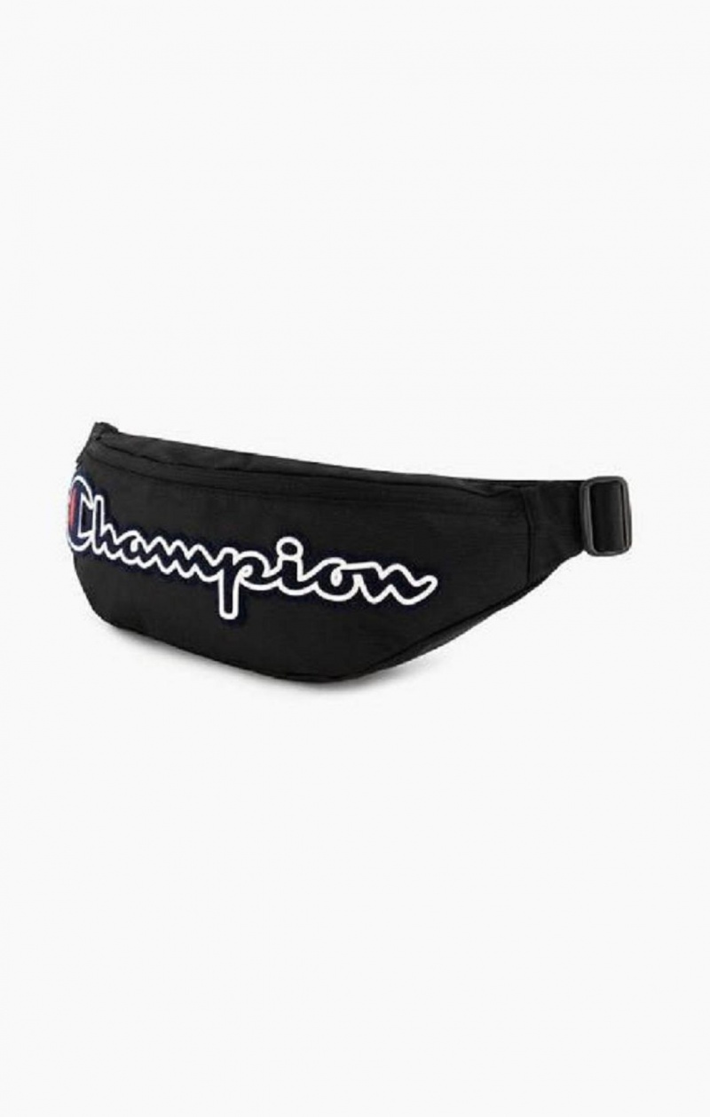 Champion Felt Script Logo Air Mesh Belt Bag Miesten Laukut Mustat | 9358-XDMSA