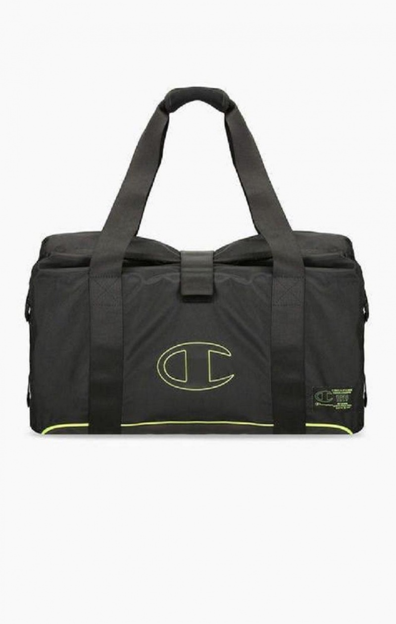 Champion Roll Top Neon Outline C Logo Duffle Bag Miesten Laukut Mustat | 6924-ENKAR