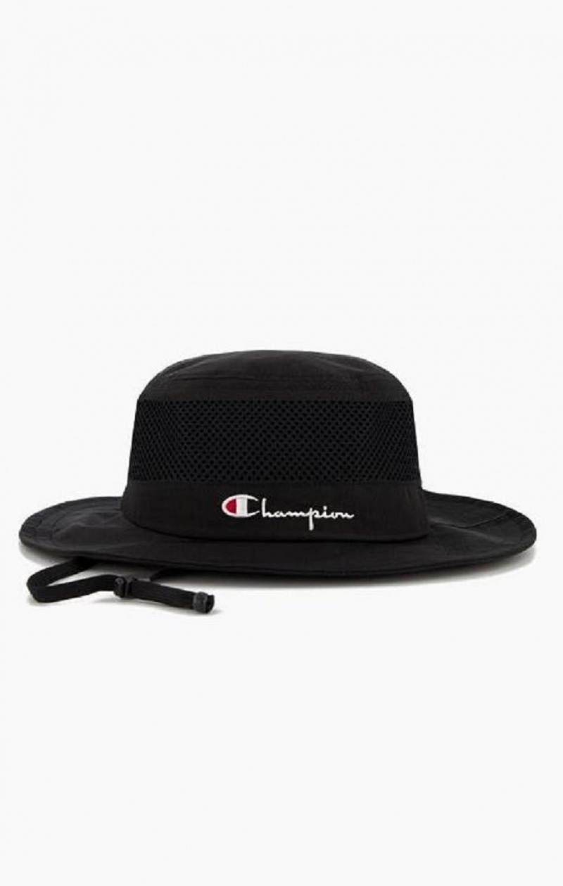 Champion Script Logo Bucket Hat Miesten Hatut Mustat | 4635-THVXS