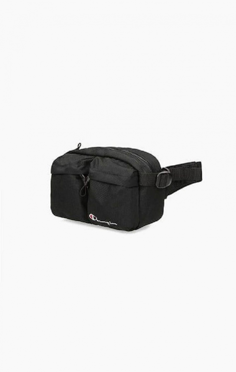 Champion Script Logo Zip Belt Bag Miesten Laukut Mustat | 5137-MWKVH