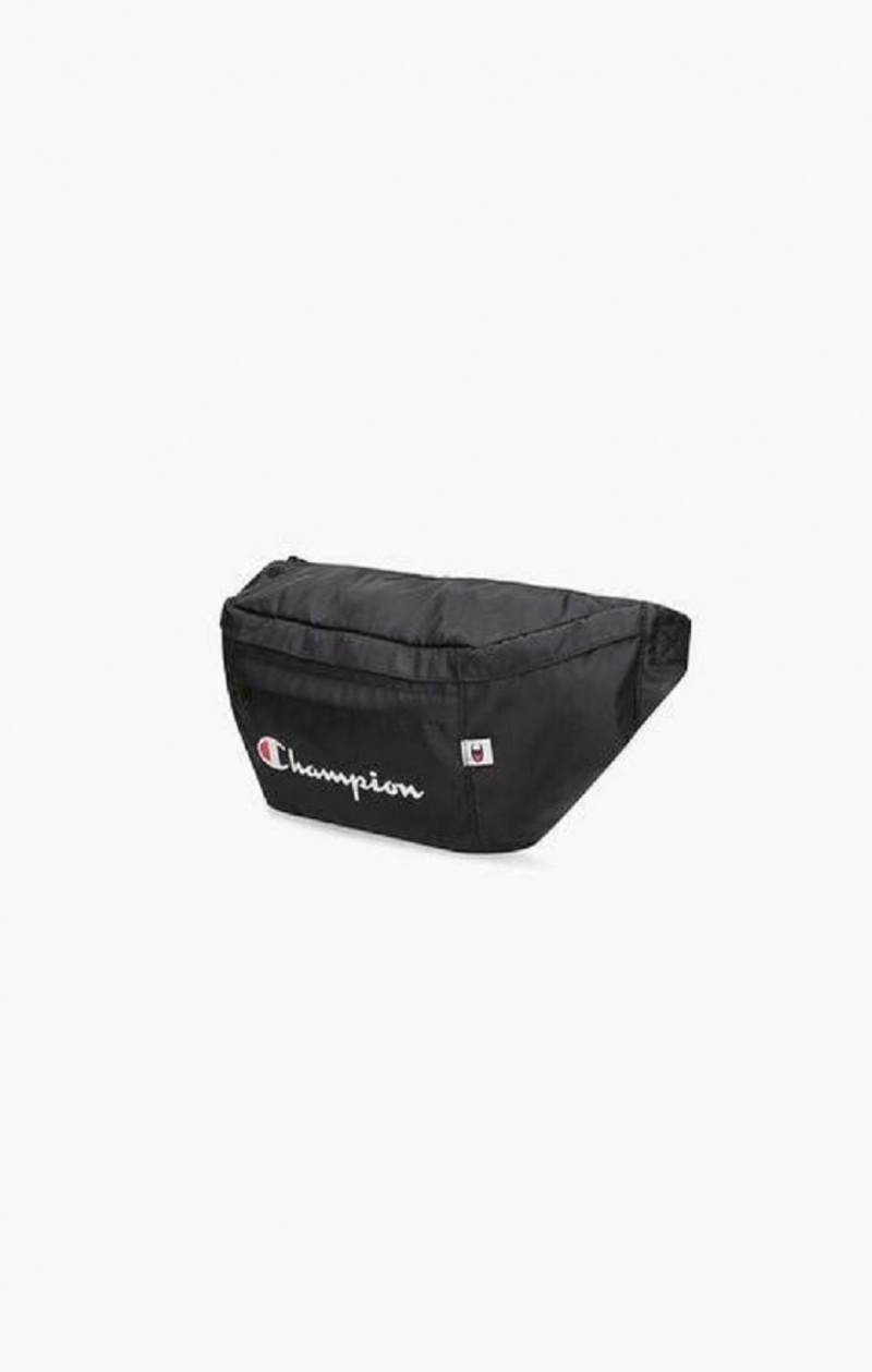 Champion Script Logo Zip Belt Bag Miesten Laukut Mustat | 1024-YTZCR