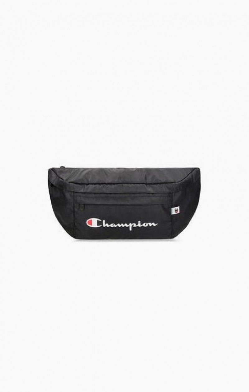 Champion Script Logo Zip Belt Bag Miesten Laukut Mustat | 1024-YTZCR