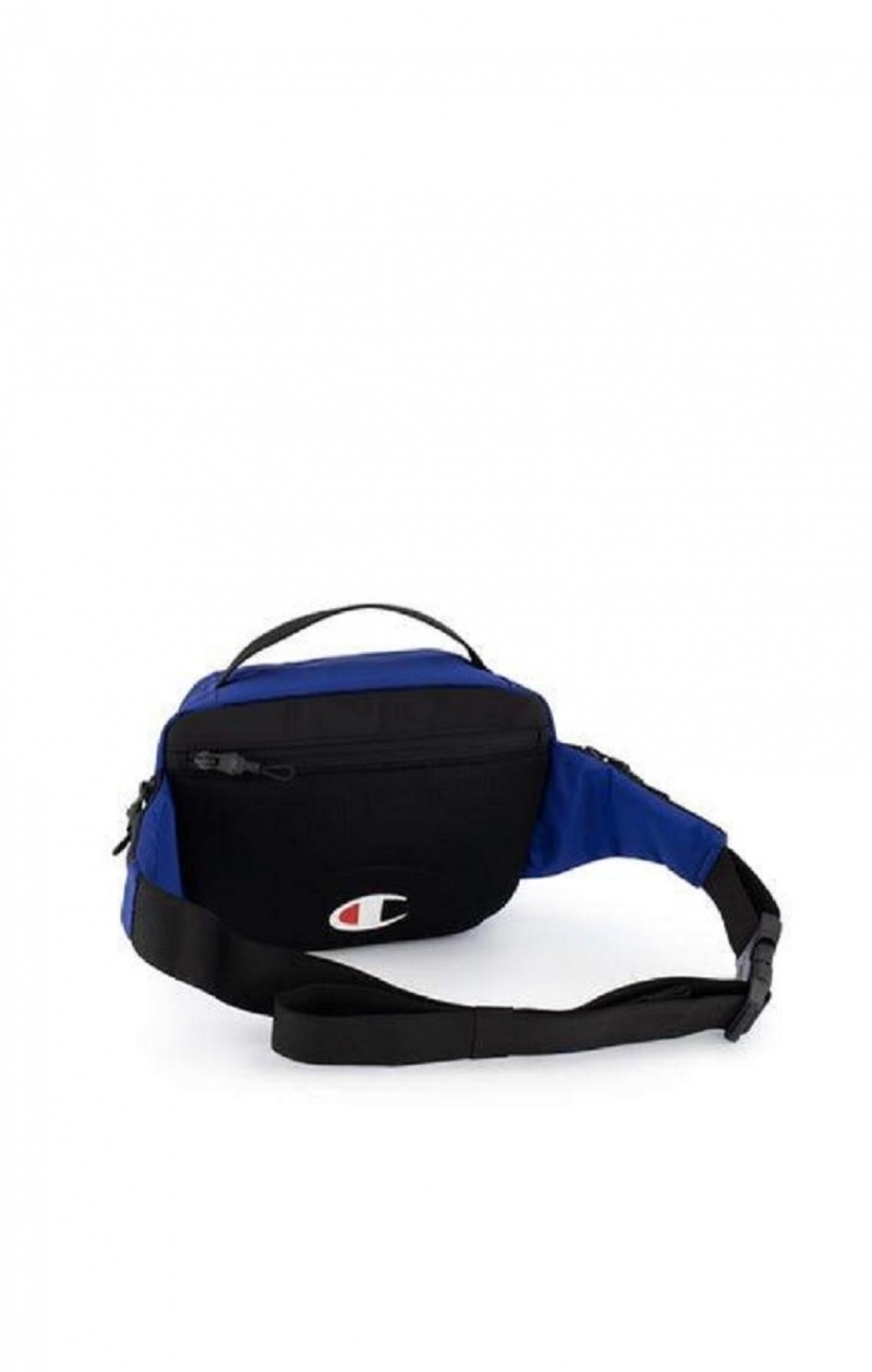 Champion Script Logo Zip Belt Bag Miesten Laukut Sininen | 0759-VHRKO