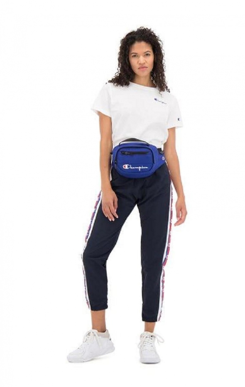 Champion Script Logo Zip Belt Bag Miesten Laukut Sininen | 0759-VHRKO