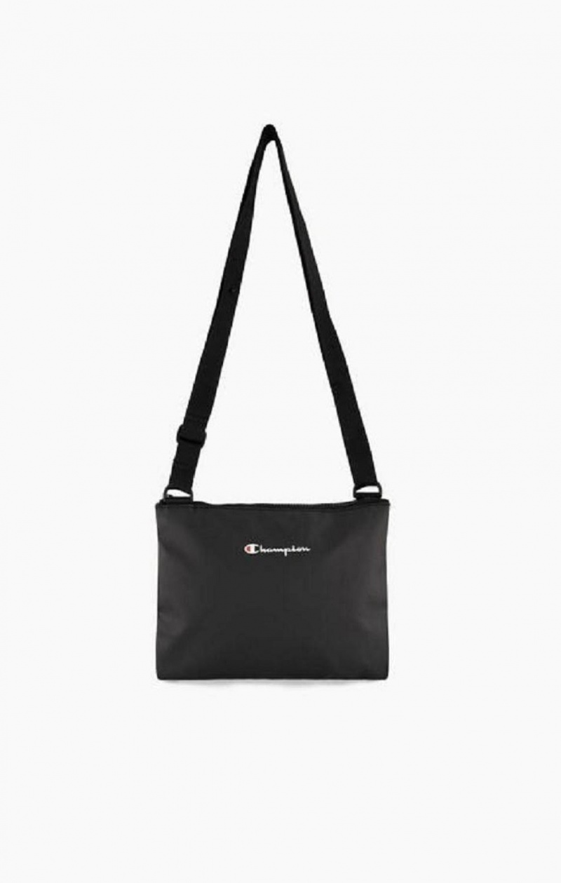 Champion Small Script Logo Woven Shoulder Bag Miesten Laukut Mustat | 6327-HTQGN