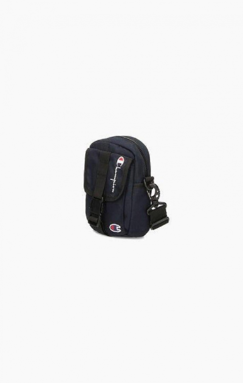 Champion Solki Front Adjustable Strap Crossbody Bag Miesten Laukut Tummansininen | 5374-UFGEK