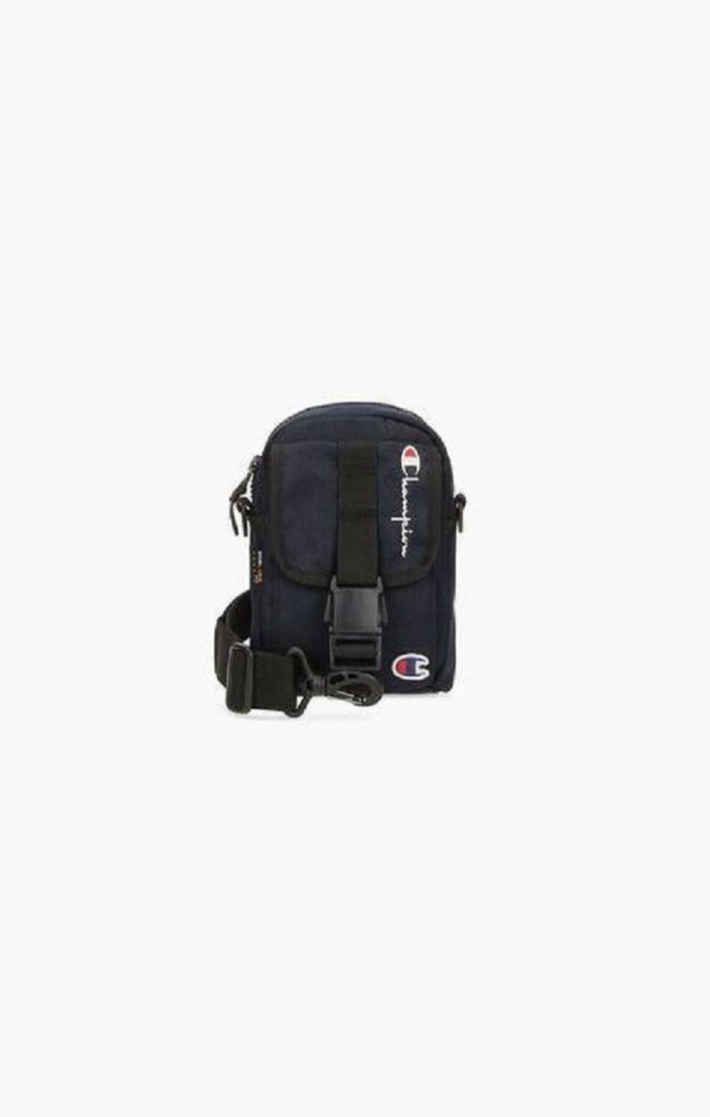 Champion Solki Front Adjustable Strap Crossbody Bag Miesten Laukut Tummansininen | 5374-UFGEK